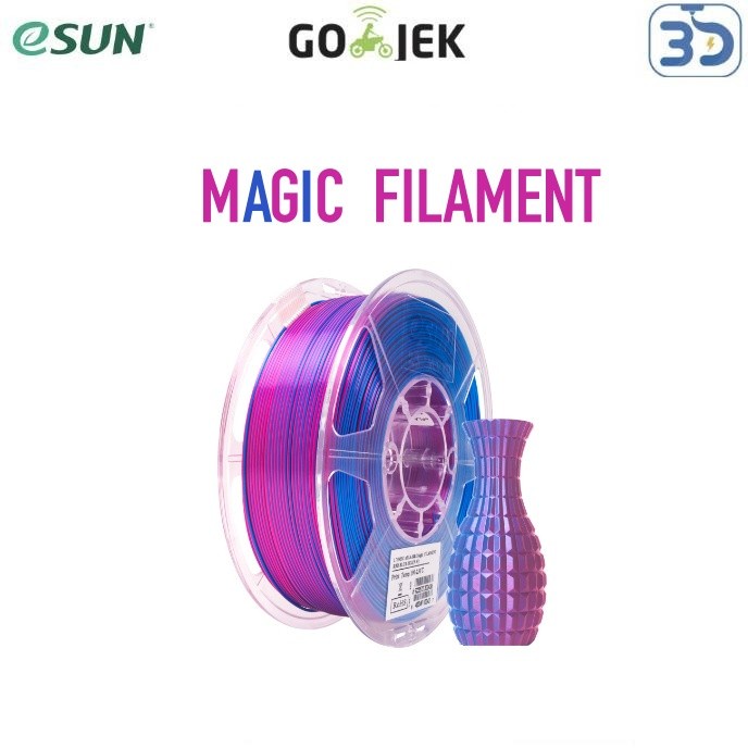 eSUN PLA Silk Magic Dual Color Filament Glossy Finish Two Color Tone