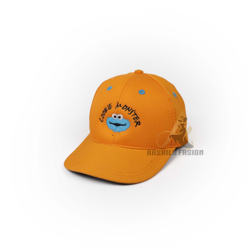 TOPI BASEBALL ANAK Bordir COOKIE MONSTER / TOPI ANAK BORDIR COOKIE