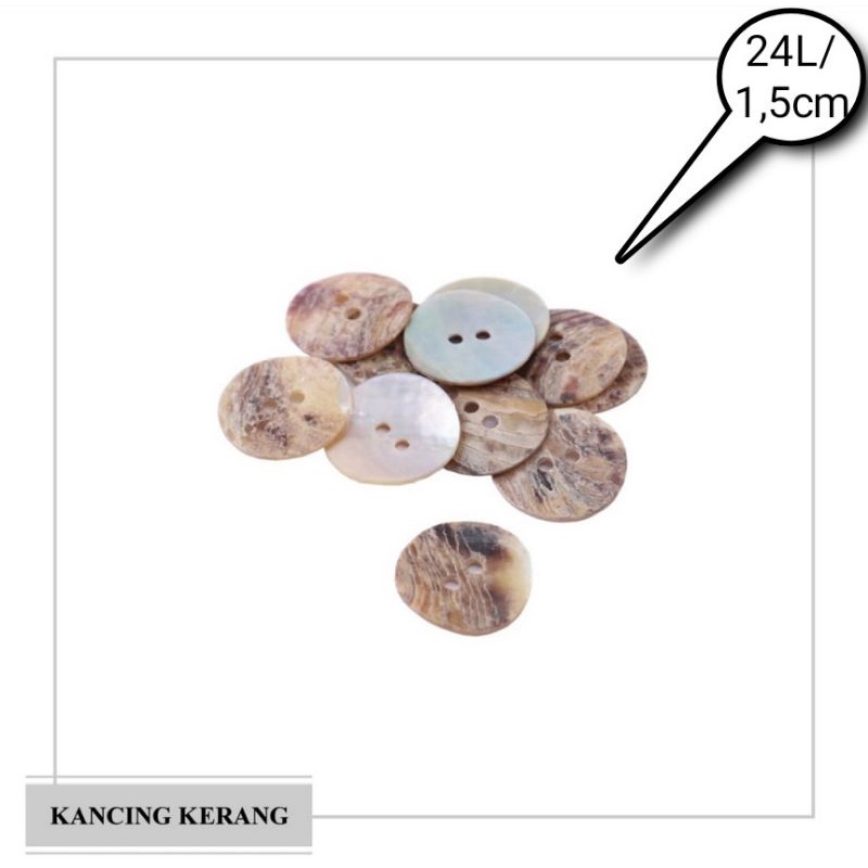 kancing kerang 15mm/kancing kerang 24L