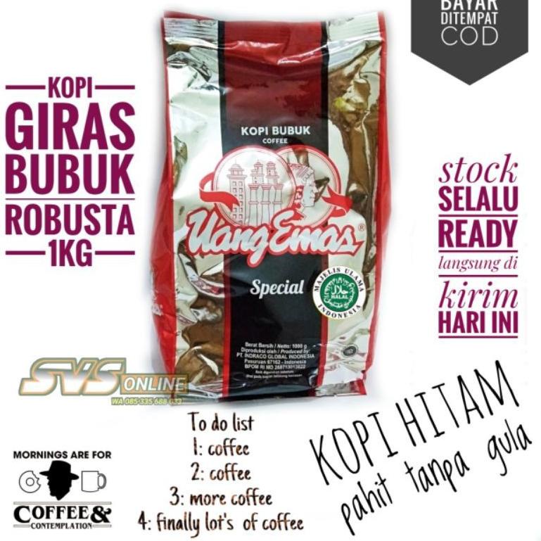 

Kopi bubuk giras robusta coffee uang emas special 1kg murah nikmat SQLYI6469