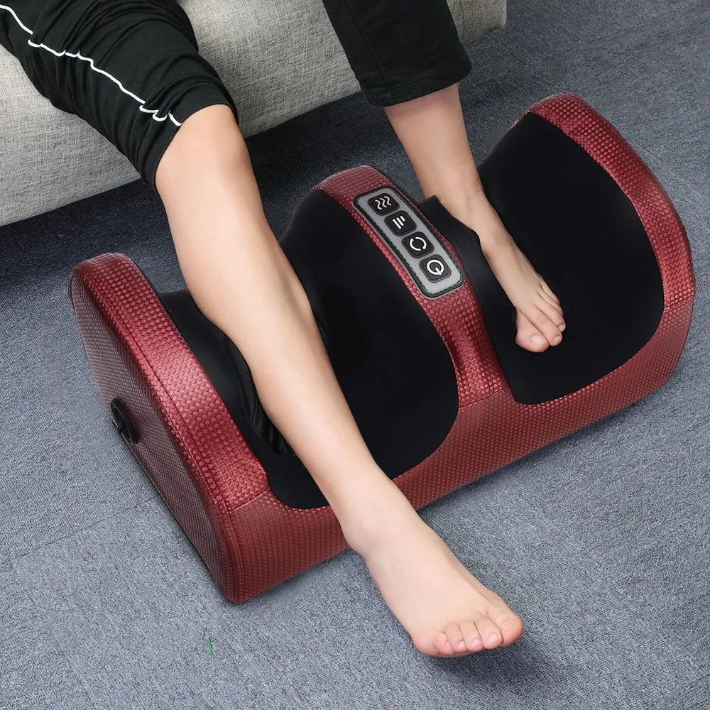 Foot massager 4 tombol 5 utama teknik pijat tombol pintar menguleni tekan kaki betis foot sole leg massage machine foot electric instrument rumah tangga terapi kaki mesin