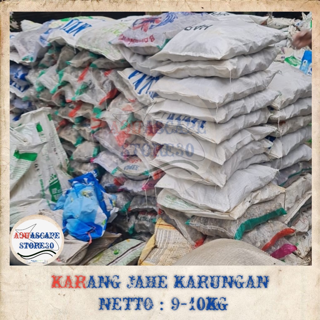 karang jahe 10kg media filter kolam koi / karang jahe karungan media filter / karang jahe