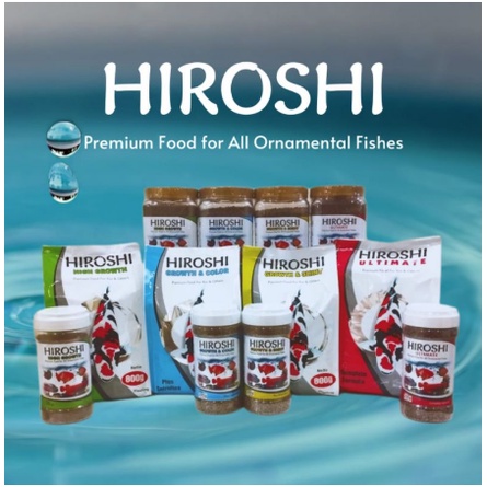 HIROSHI GROWTH &amp; COLOR 200gr Makanan Pakan Ikan hias Pelet pellet Floating Small S 2mm