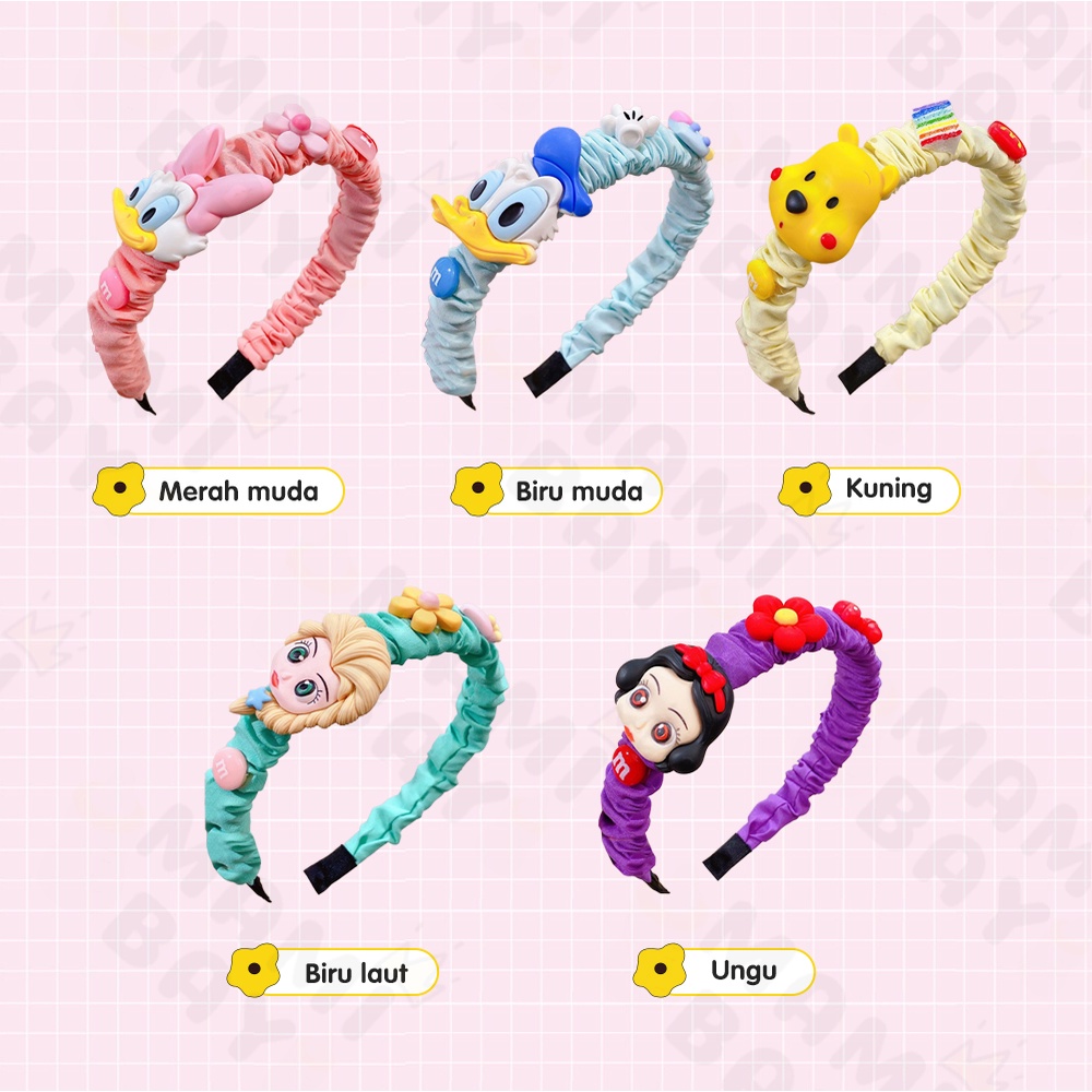 OKEYI Bando anak perempuan motif desain lucu korea