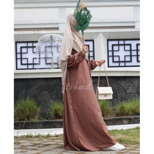 (FREE PARFUM)NAYA basic gamis bahan Toyobo Fodu HQ