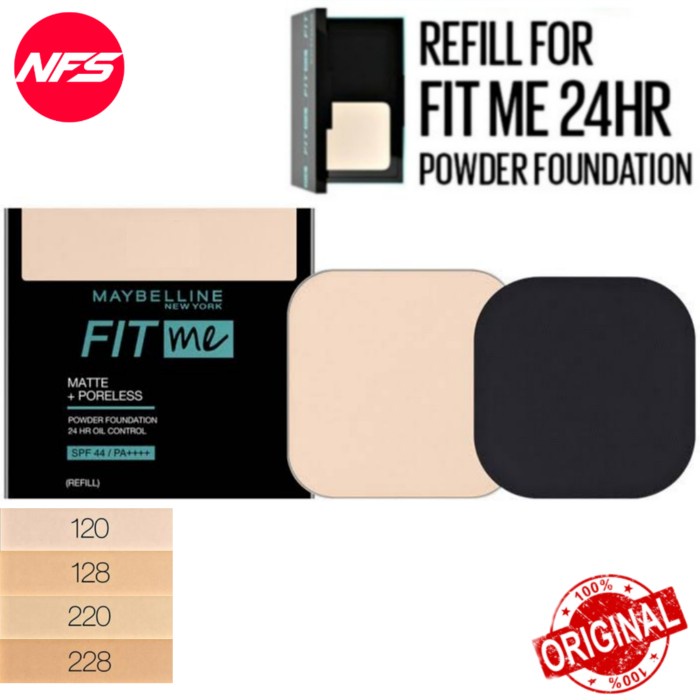 Diskon  Maybelline Fit Me 24Hr Oil Control Powder Foundation Refill-Original