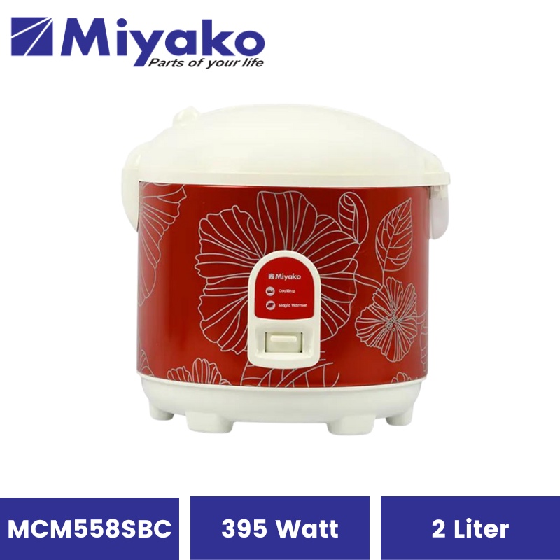 Rice Cooker Miyako MCM558 SBC 2 Liter | Penghangat Penanak Nasi Magic Com Kom MCM 558 Resmi Magicom Magickom Mejicom Mejikom