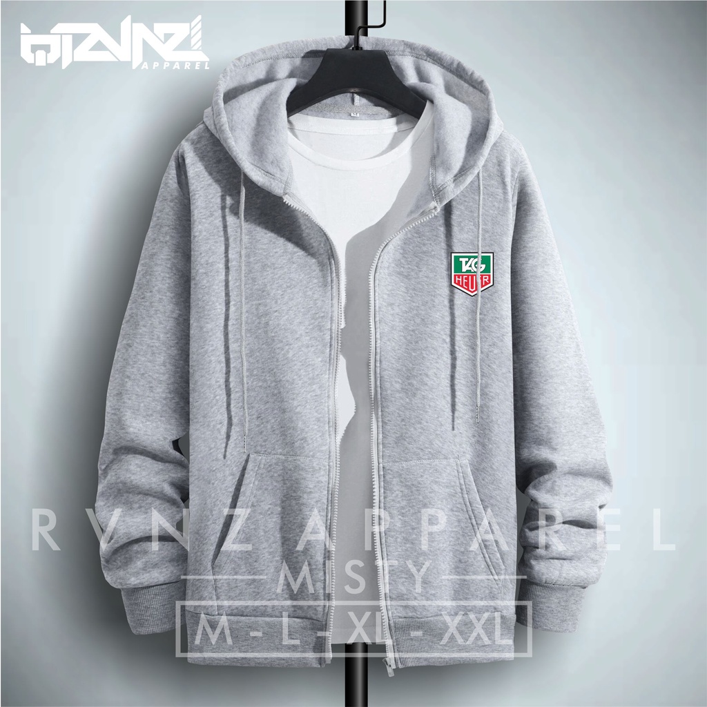 TERMURAH COD Jaket Sweater Hoodie Zipper Distro Pria TAG Heuer Model Terbaru Kekinian Best Seller