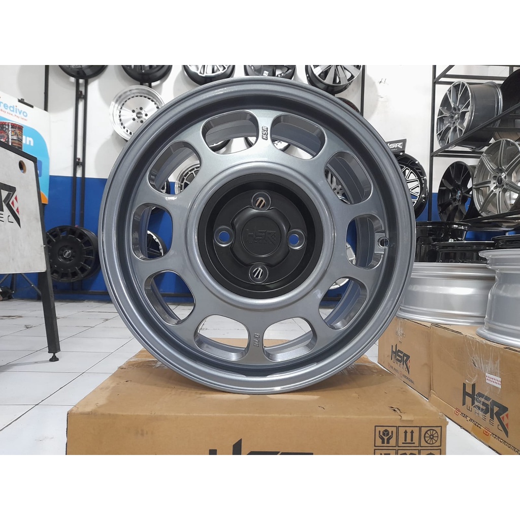 velg hsr r15 rally look pcd 4x100 velg r15 mobilio fiesta brio wheels kingdom surabaya