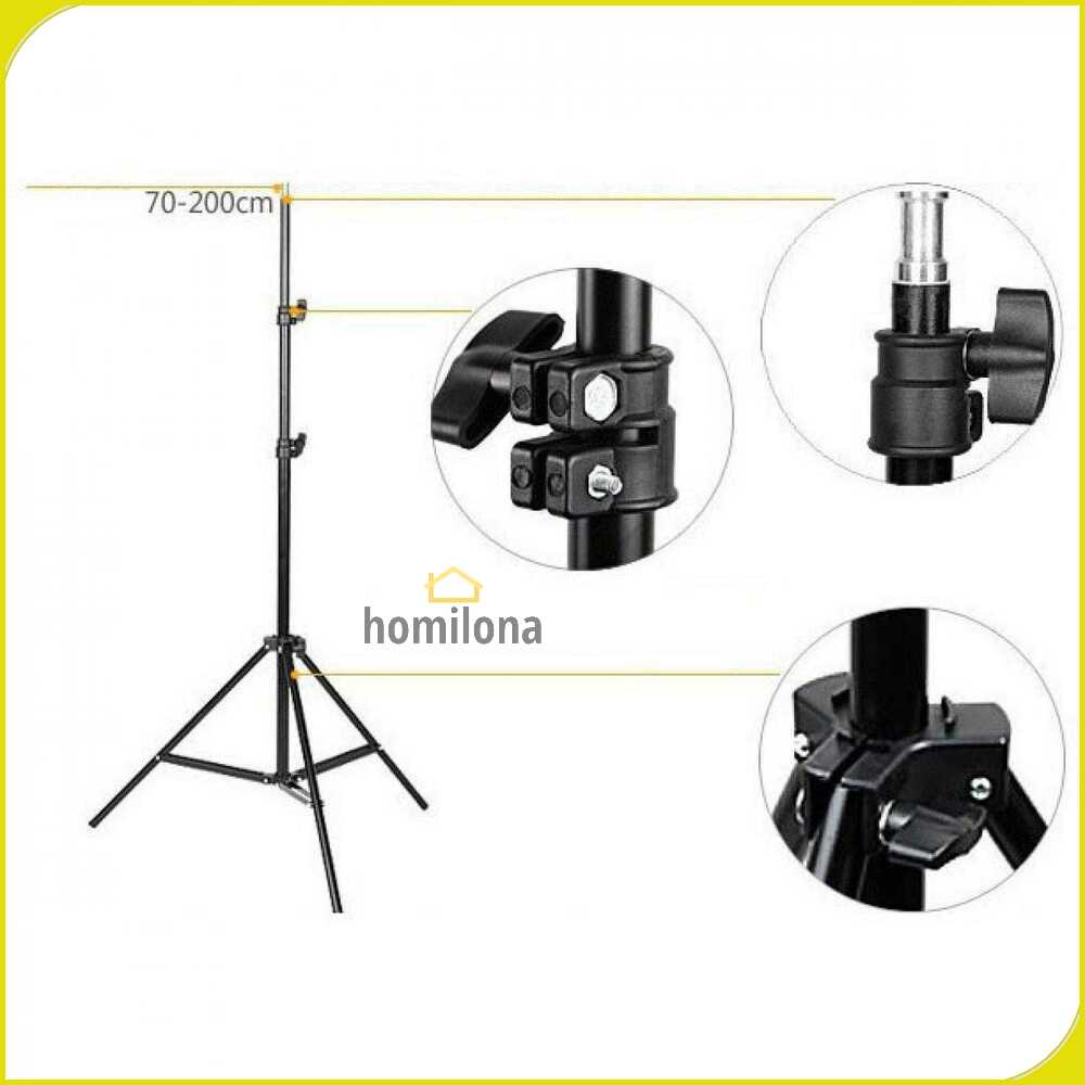 TaffSTUDIO Portable Lighting Stand Tripod 3 Section 200cm - SN303