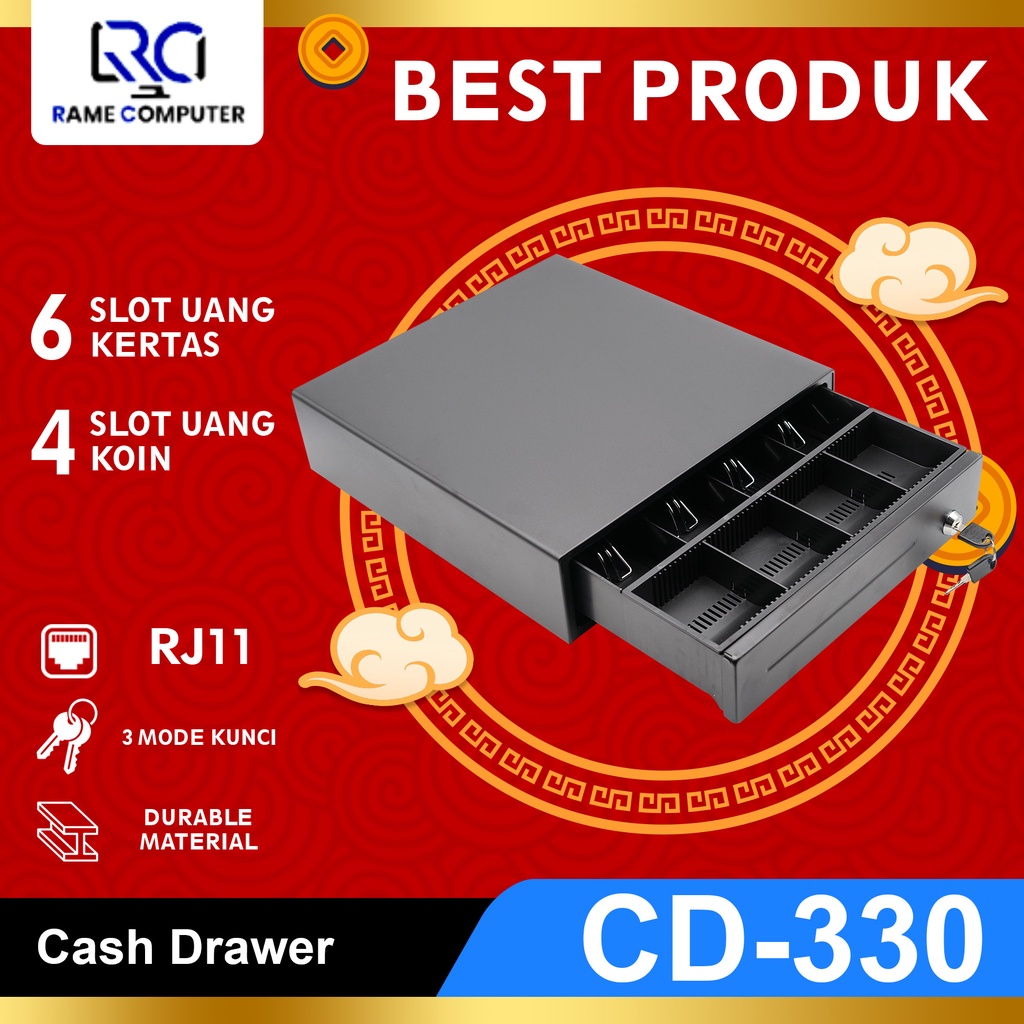 IWARE / ISCAN LACI KASIR CD-330 / CASH DRAWER CD330  / LACI UANG EPPOS RJ- 11