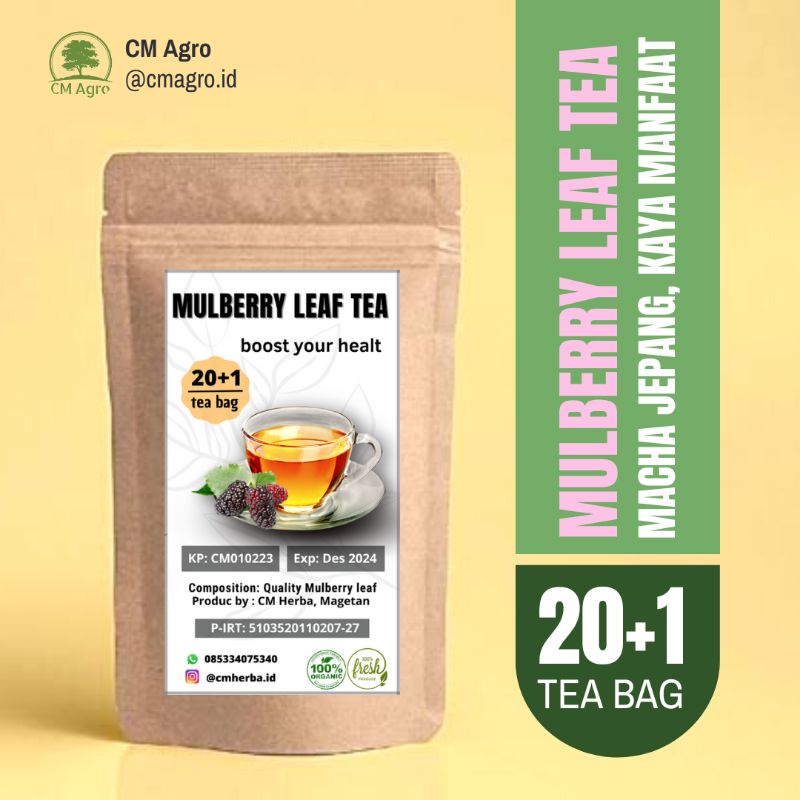 

TEH CELUP DAUN MURBEI, HERBAL ALAMI BAGUS UNTUK KESEHATAN, ORIGINAL & ORGANIK ISI 20+BONUS 1