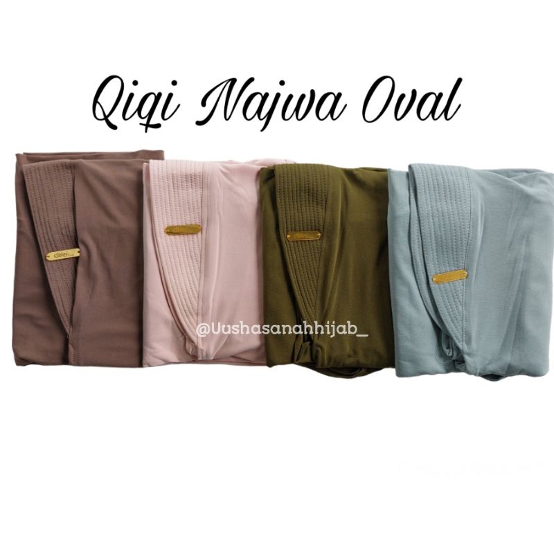 (Qiqi Hijab) PASHMINA PET NAJWA OVAL •jilbab instan jersey ballerina•pashmina instan pet