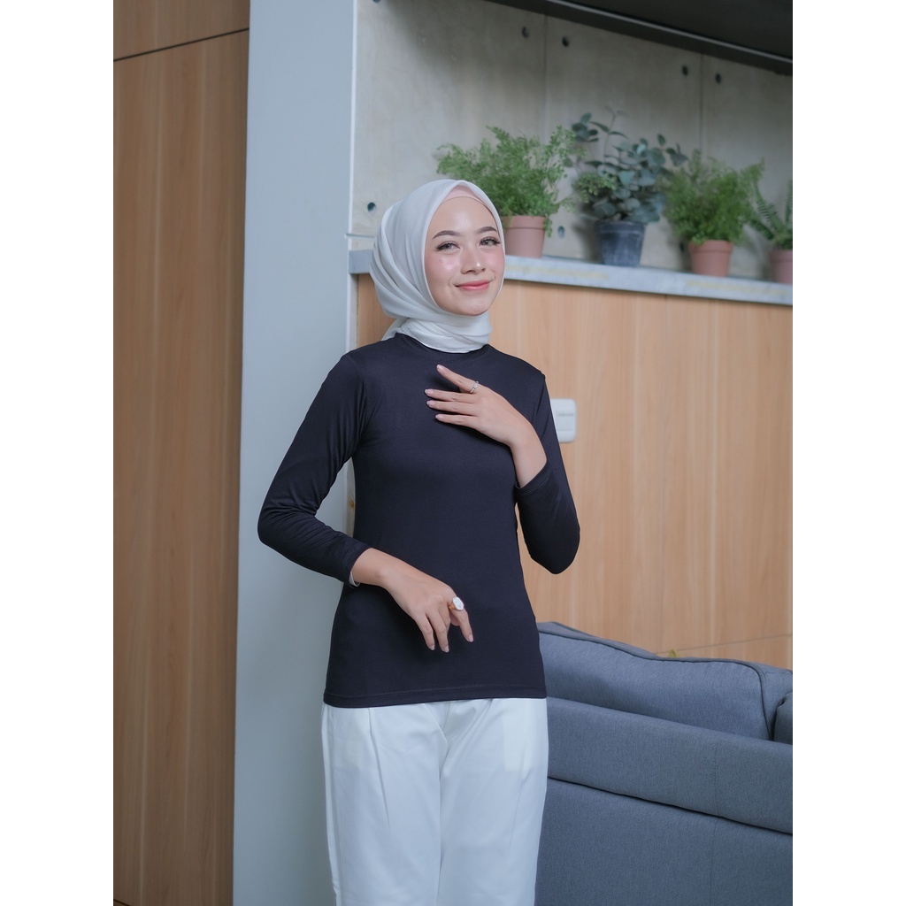 Manset Baju Lengan panjang all size / Baju Dalaman spandex balon melar / dalaman baju muslim