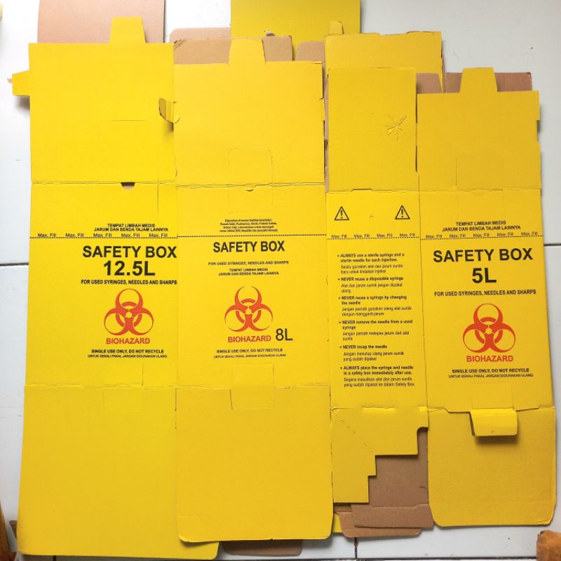 Safety Box Medis Biohazard 5 Liter Safety Box Medis 8 Liter 12 Liter