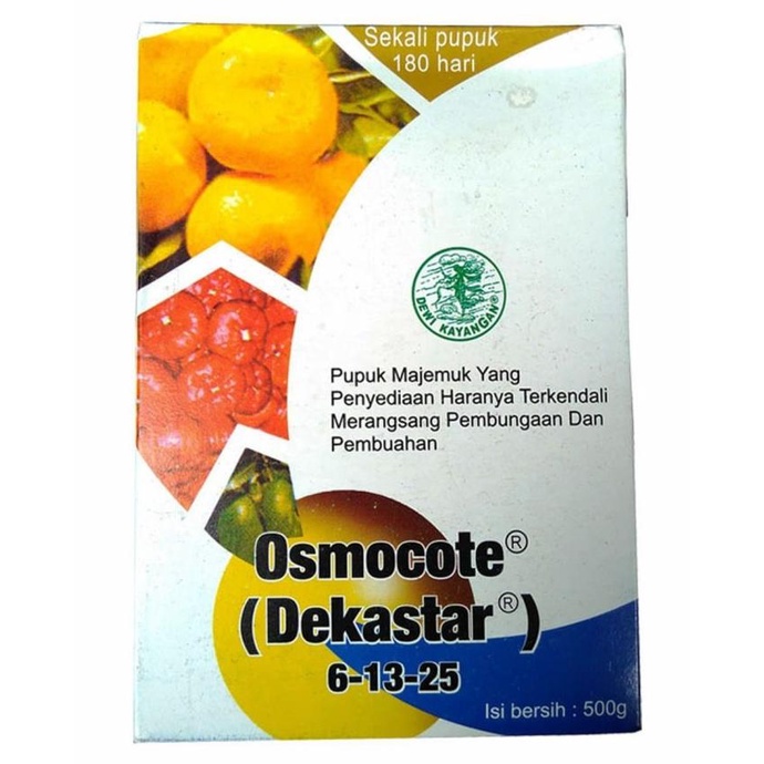 Pupuk Dekastar Plus (Osmocote) 6-13-25 kemasan 500 gram