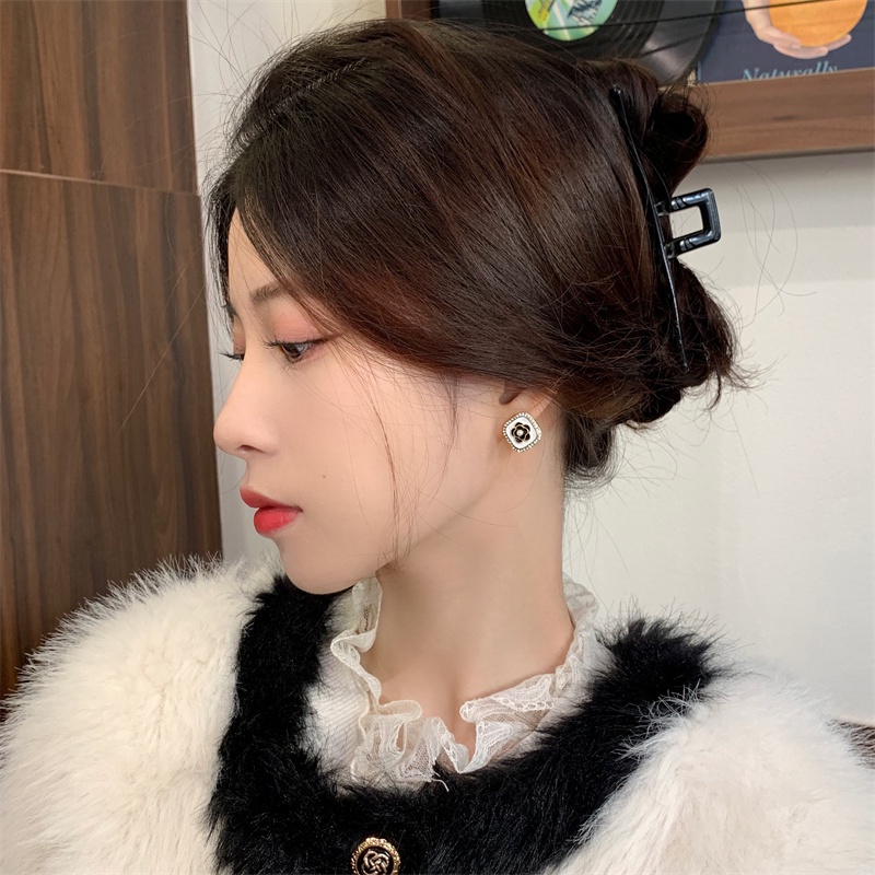 Baru S925 Perak Berlapis Mutiara Camellia Anting Priness Gadis Telinga Studs Fashion Aksesori