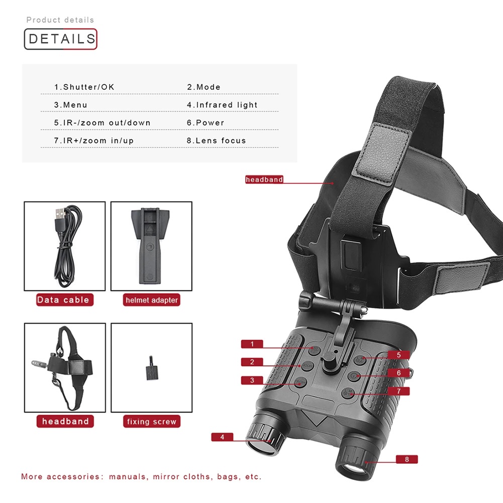 NV8160 - Night Vision Infrared Binoculars 8x Zoom - 1080P Recording - TEROPONG DENGAN INFRAMERAH - BISA UNTUK MALAM HARI