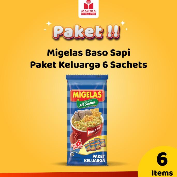 

Mi Instan Migelas Baso Sapi Paket Keluarga 6 Sachets