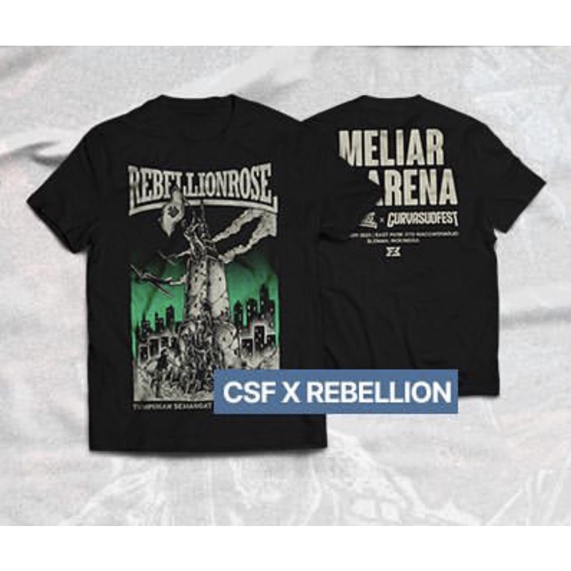 Tshirt Curvasudfest x Rebellion Rose Official Merchandise