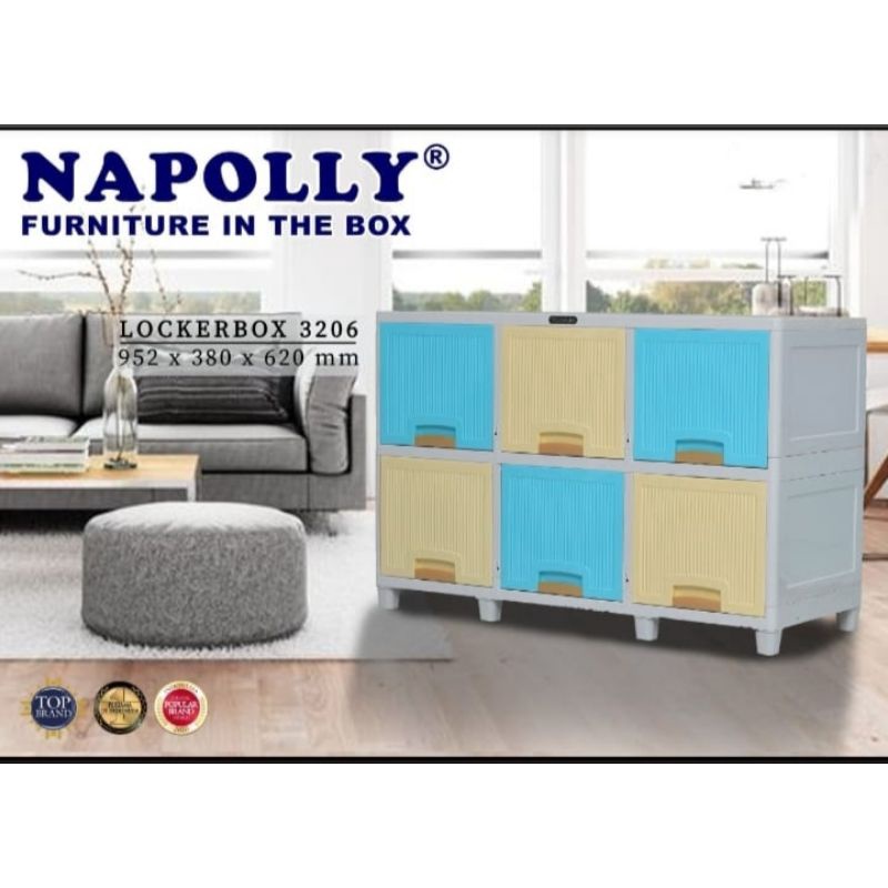 Lemari plastik Napolly lockerbox 3206 murah - Bandung