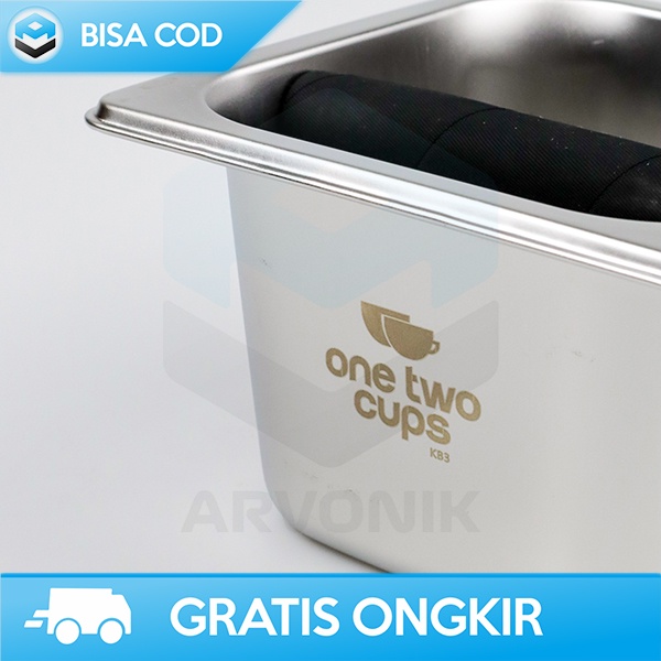 TEMPAT AMPAS KOPI STAINLESS KOKOH ONETWOCUPS KNOCK BOX COFFEE 17CM