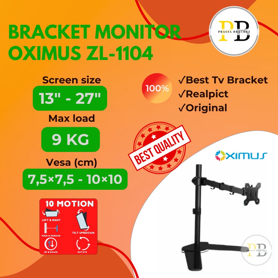 BRACKET MEJA LCD LED TV 1 Monitor 13 INCH - 27 INCH