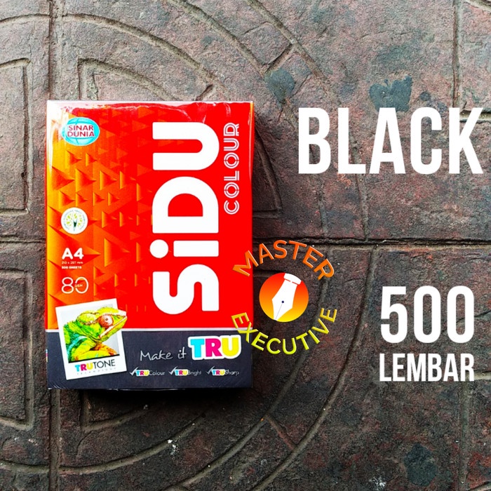 

langsung order saja] Sinar Dunia SiDu Color Kertas A4 80 gsm Warna Black - 500 Lembar
