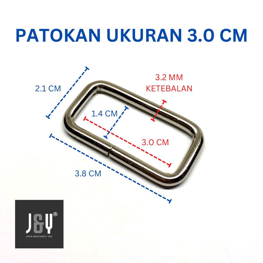 SRE/ring jalan tas 3.0 cm nikel