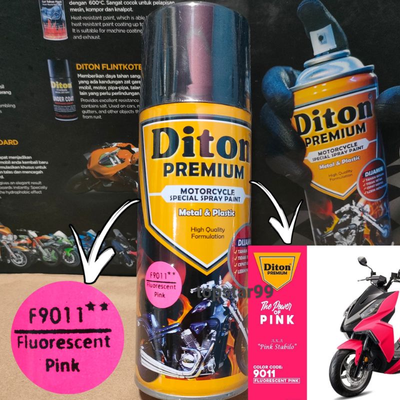 Pilok Pilox Cat Diton Premium Stabilo Pink Fluorescent Pink 9011 Ping Stabilo 400cc Cat Semprot Diton Premium 400cc Tahan Bensin