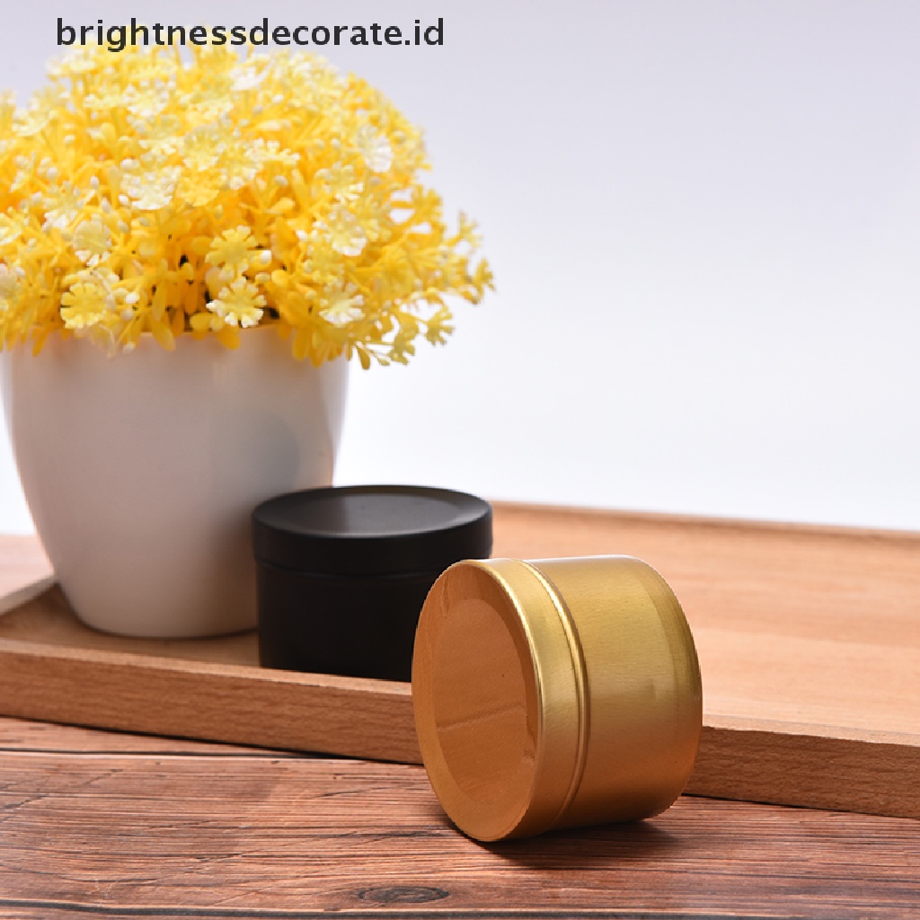 [Birth] Toples Dengan Tutup Sekat Wadah Bulat Kaleng Kosong Storage Box Jar [ID]