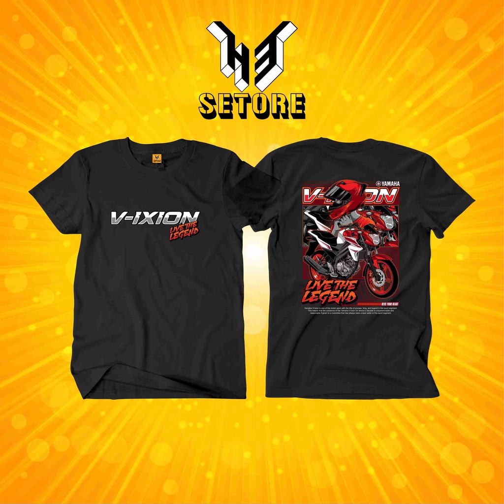 Kaos Baju Distro VIXION ADVANCE VIXION OLD LIVE THE LEGEND YAMAHA - H3