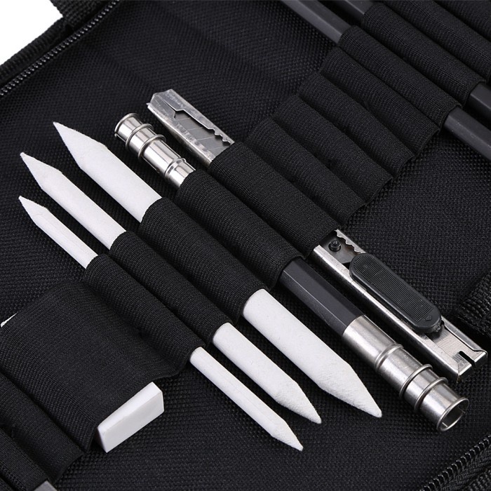 

Charcoal [Import] 33Pcs Drawing Sketch Set Charcoal Pencil Eraser Art Craft