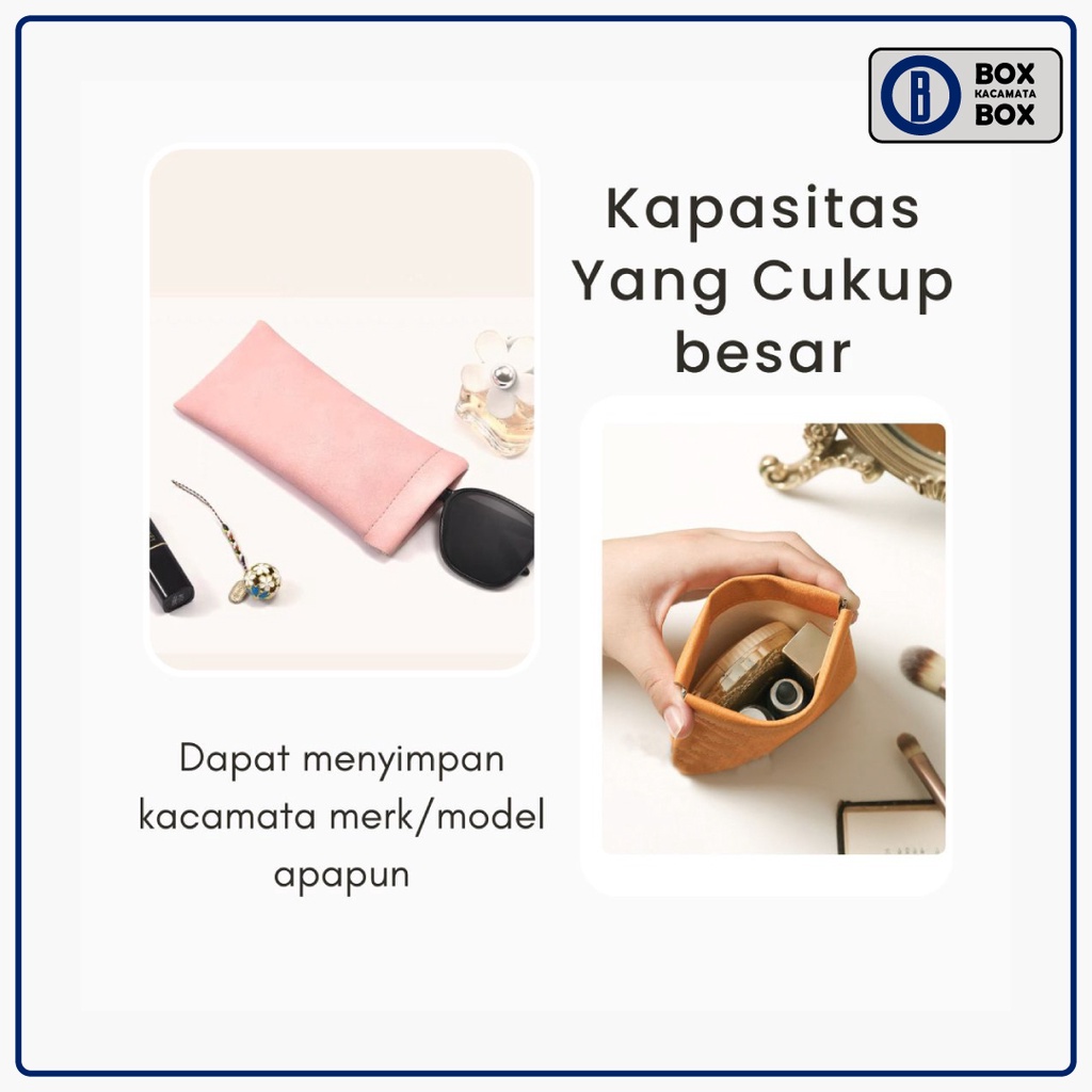 Kantong / Dompet dan Tempat Kacamata Anti Debu Style Simple