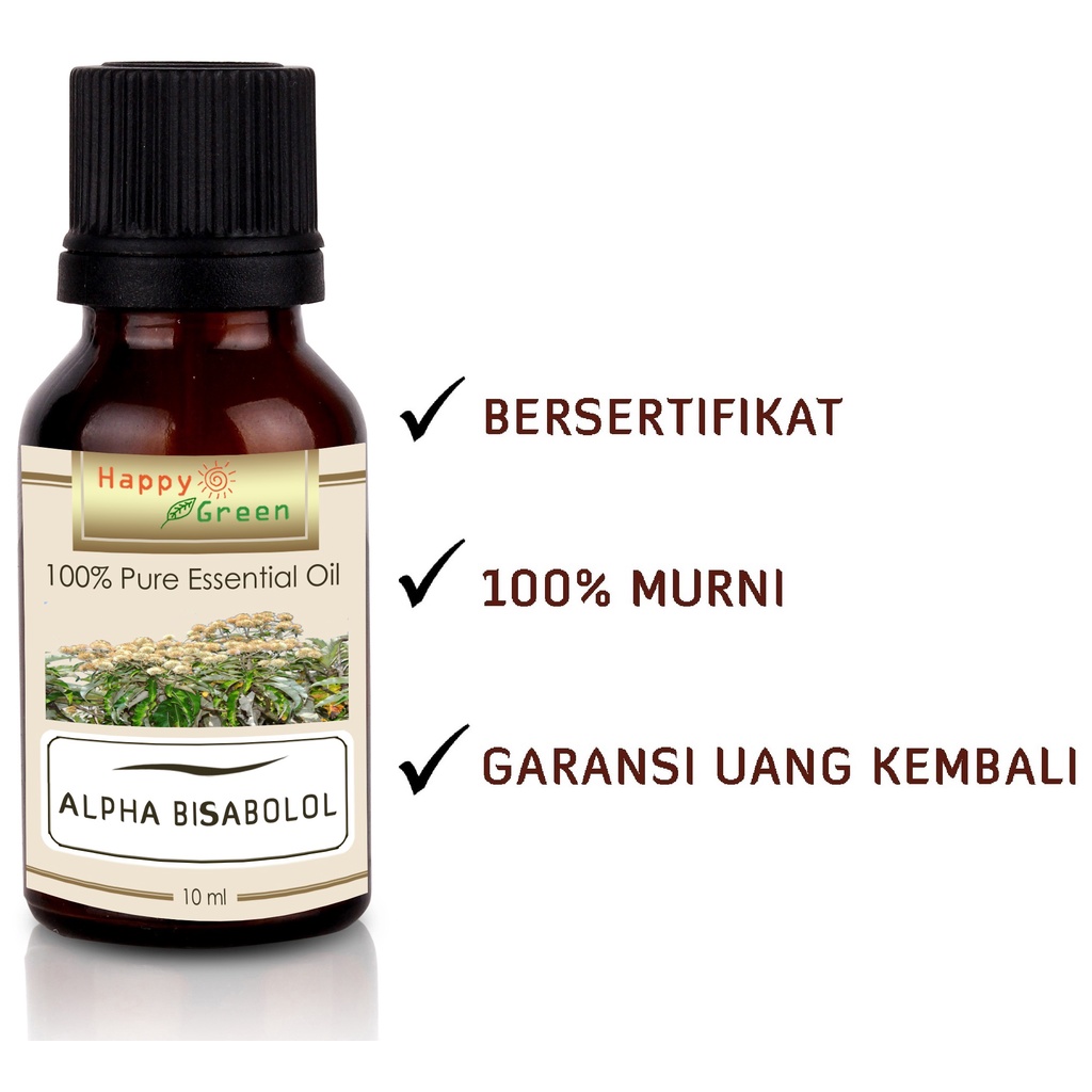 Happy Green Alpha bisabolol Oil (10 ml) - MInyak Levomenol Candeia