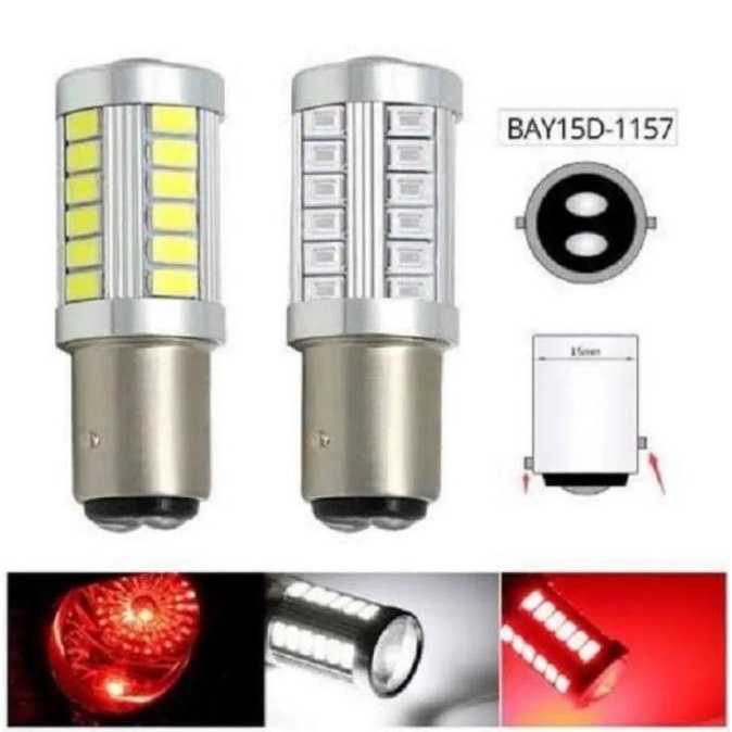 Lampu Rem Stop LED Strobo Ayoto Bayonet Arus DC Kedip Flash 33 Titik dvm-va33 Kualitas Baik
