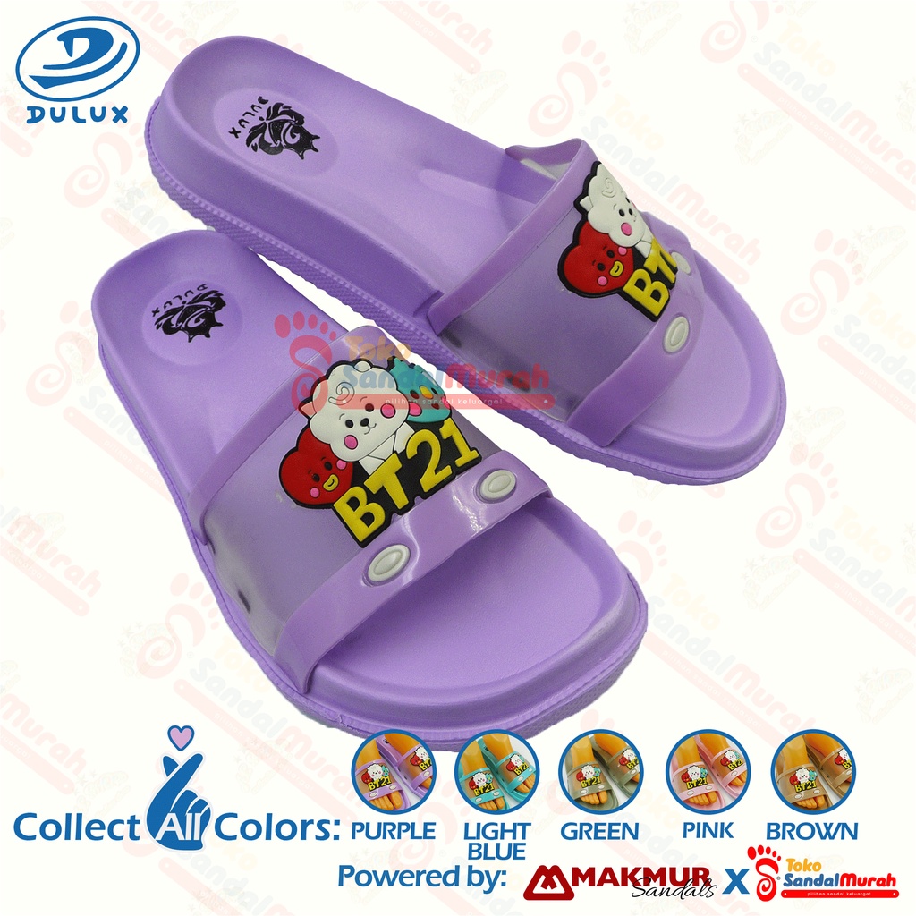 Toko Sendal Murah - Sandal Slip on BT21 Anak Uk 24-29 / Sandal Kartun Lucu / Sandal Bahan Tebal Dan Empuk / Sandal Slop Model Trendy / Sandal Slop Anak Murah/ Sandal Slop Nyaman / [ Toko Sendal Murah M 515 D ]