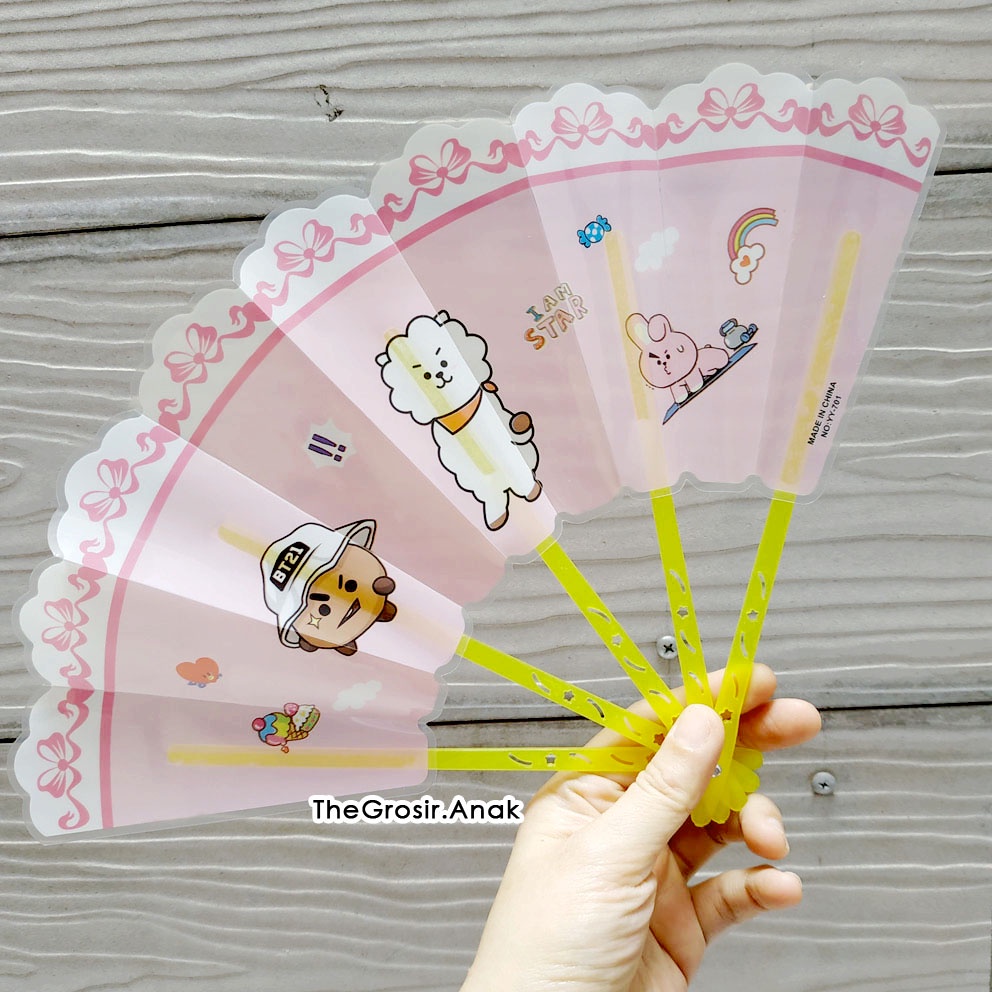 MURAH!!! Kipas Lipat BT21 Kipas Tangan Karakter BTS KPOP