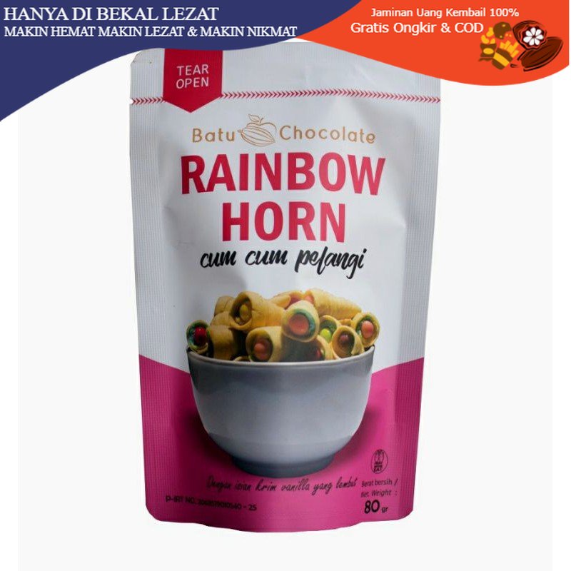 

RAINBOW HORN / CUM CUM PELANGI Oleh Oleh Khas Malang Batu Camilan Snack Manis Murah Enak