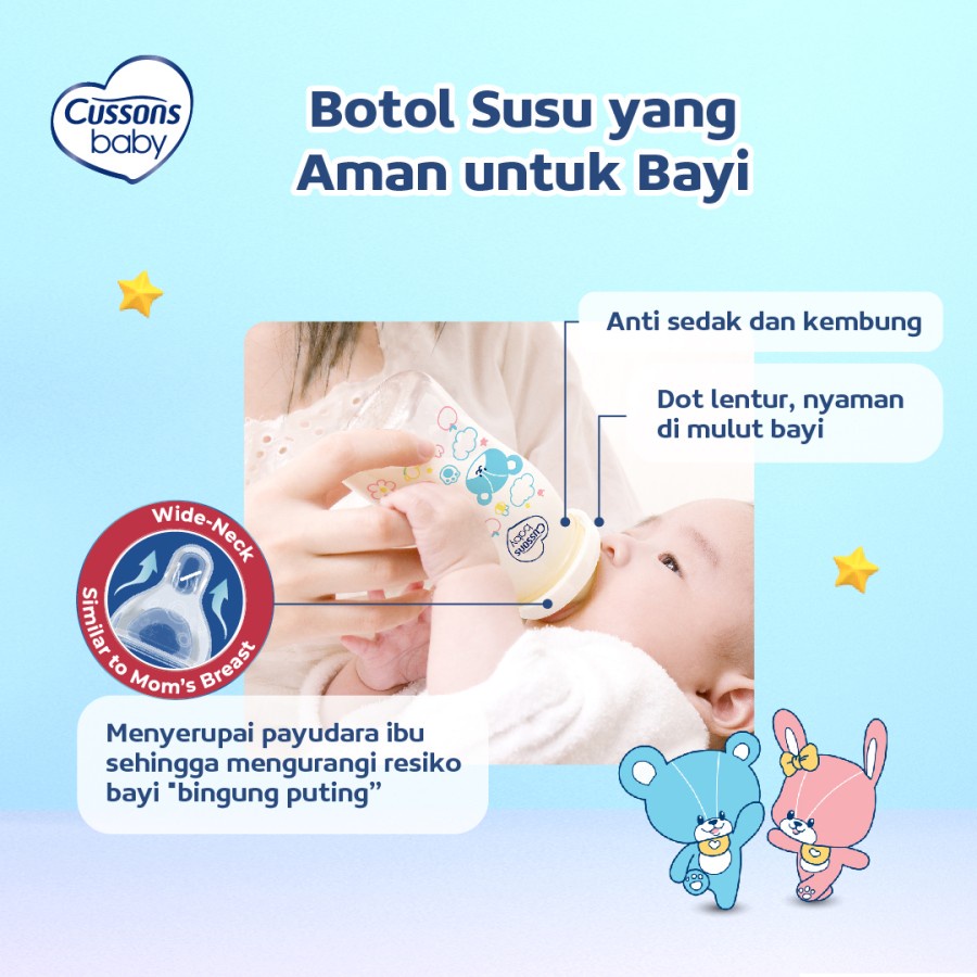 Cussons Baby Nipple Silicone Wide Neck (S) - Dot Botol Bayi Isi 2pcs