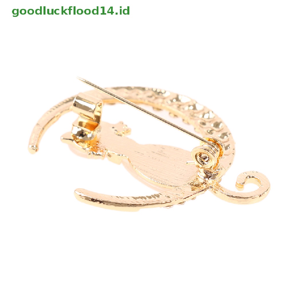 [GOOGFOUR] Bros Kucing Opal Berlian Imitasi Untuk Wanita Baroque Trendy Elegan Brooch Pin Hadiah [TOP]