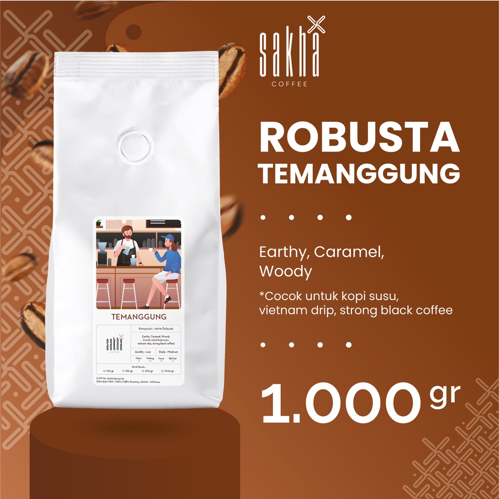 Jual Kopi Fine Robusta Temanggung 1kg Coffee Roast Beans Espresso Biji