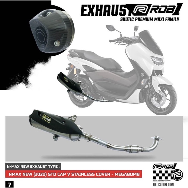 Knalpot Rob1 Nmax / Aerox New 155
