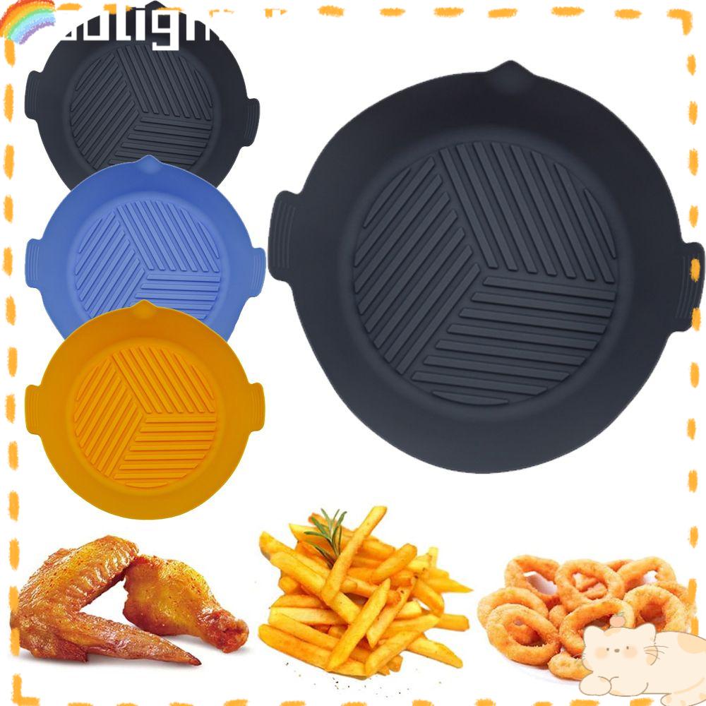 Solighter Panci Silikon Pengganti Masak Pizza Plate AirFryer Aksesoris Baking Basket