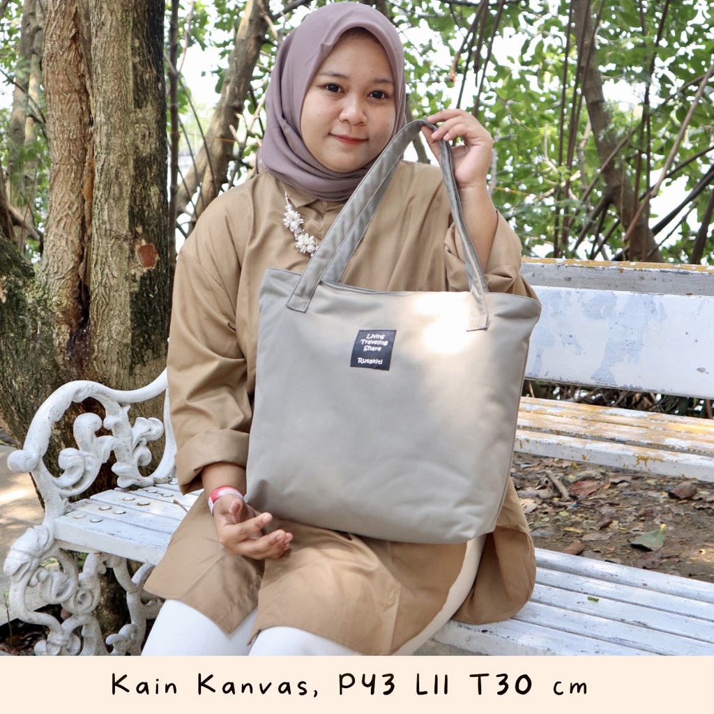 NEVSET TOTEBAG KANVAS BAG CANVAS LOKAL INDONESIA TAS WANITA MURAH SEMARANG GROSIR COD SIS