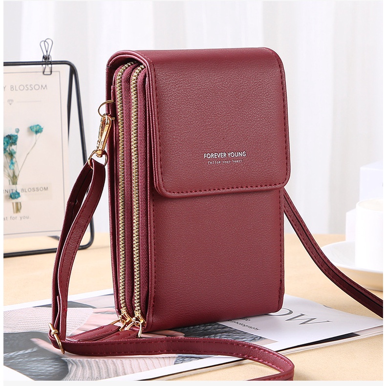 MORMON FOREVER - Tas Hp Wanita Tas Selempang Forever Bahan Miniso Model Import Sleting Besi