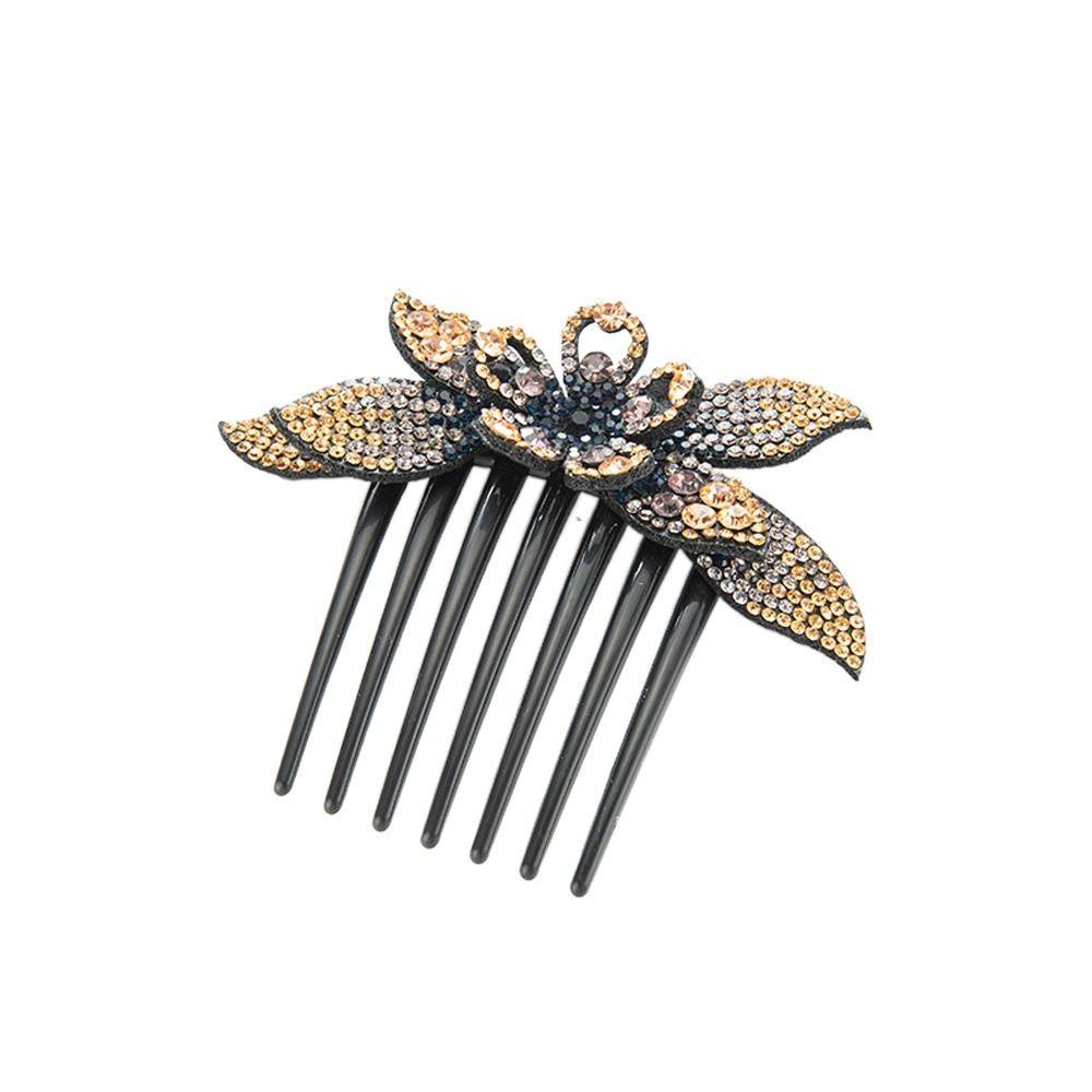Agustina Sisir Rambut Wanita Trendi Hiasan Kepala Bunga Untuk Anak Perempuan Ponytail Holder Hair Maker Bun Kristal Jepit Rambut