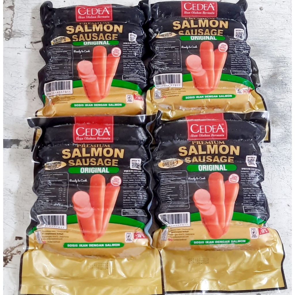 Jual Cedea Premium Salmon Sausage Original Isi 6 Sosis Ikan Salmon