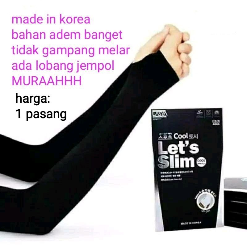 Manset Tangan Pria Wanita Lets Slim PREMIUM Manset Lengan Deker Tangan Manset Sepeda Gym Arm Sleeve