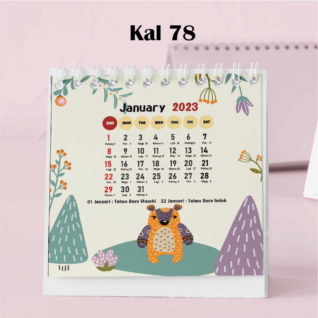 

Artomaringi Kalender Mini 2024 / Kalender Meja 2024 Custom KAL78